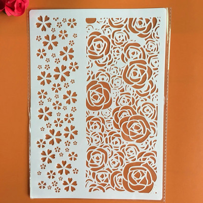A4 29 *21cm Ρετρό μοτίβο DIY Στένσιλ Τοίχου Ζωγραφική Λεύκωμα χρωματισμού Ανάγλυφο άλμπουμ Διακοσμητικό χάρτινο πρότυπο κάρτας, τέχνες