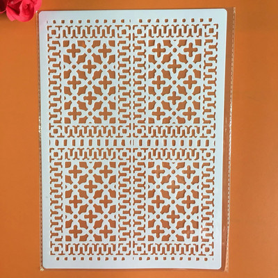 A4 29 *21cm Ρετρό μοτίβο DIY Στένσιλ Τοίχου Ζωγραφική Λεύκωμα χρωματισμού Ανάγλυφο άλμπουμ Διακοσμητικό χάρτινο πρότυπο κάρτας, τέχνες