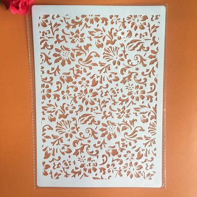 A4 29 *21cm Ρετρό μοτίβο DIY Στένσιλ Τοίχου Ζωγραφική Λεύκωμα χρωματισμού Ανάγλυφο άλμπουμ Διακοσμητικό χάρτινο πρότυπο κάρτας, τέχνες