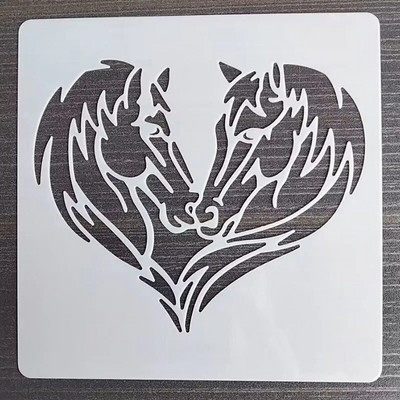 1BUC 13*13Cm Șablon cușcă de păsări Șabloane de straturi DIY Pictură pe perete Album de însemnări de colorat Album în relief Șablon de carte decorativă