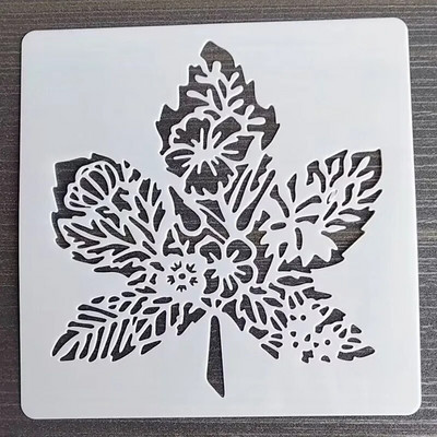 1BUC 13*13Cm Șablon cușcă de păsări Șabloane de straturi DIY Pictură pe perete Album de însemnări de colorat Album în relief Șablon de carte decorativă