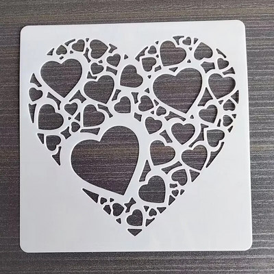 1BUC 13*13Cm Șablon cușcă de păsări Șabloane de straturi DIY Pictură pe perete Album de însemnări de colorat Album în relief Șablon de carte decorativă