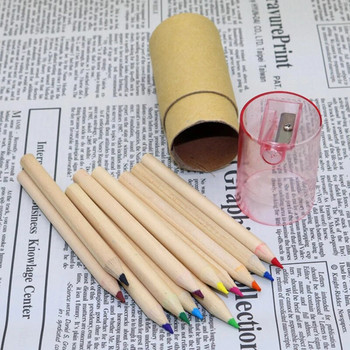 1 τεμ. Κασέτες χαρτιού Kraft Πολύχρωμο Μολύβι 12 Χρωμάτων Loading Sharpener Κάλυμμα Σχέδιο Χρώμα Μολύβδου Χρώμα Μολύβι