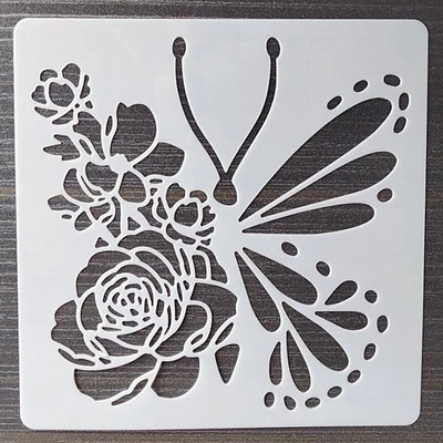 1 tk 13*13 cm hundimall DIY kihistusšabloonid seinamaaling väljalõigete albumi värvimine reljeefalbumi dekoratiivkaardi mall