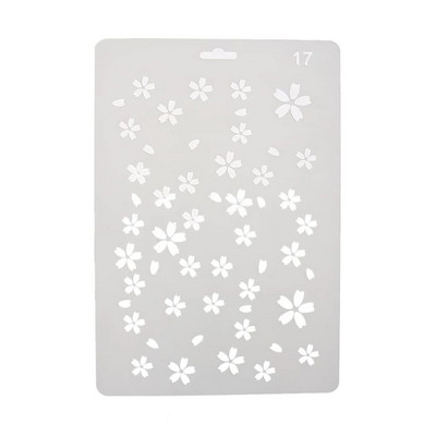 Πρότυπο σχεδίασης Πλαστικό στένσιλ χάρακα DIY Πίνακας ζωγραφικής Hollow Album Decor, No.9