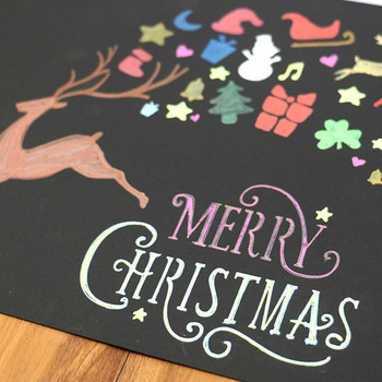 1PC Merry Christmas Hollow Painting Stencil Template Направи си сам картички за скрапбукинг Хартиени консумативи за коледно парти