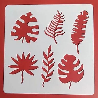 13* 13 cm-es virágsablon DIY Rétegező Sablonok Festmény Scrapbook Színező Dombornyomó Album Díszsablon