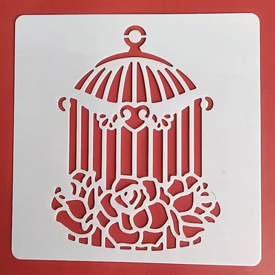 13* 13 cm-es virágsablon DIY Rétegező Sablonok Festmény Scrapbook Színező Dombornyomó Album Díszsablon