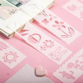 8 tk/pakk DIY kihistusšabloonid maalimine väljalõigete album värvimine reljeefalbumi dekoratiivmall