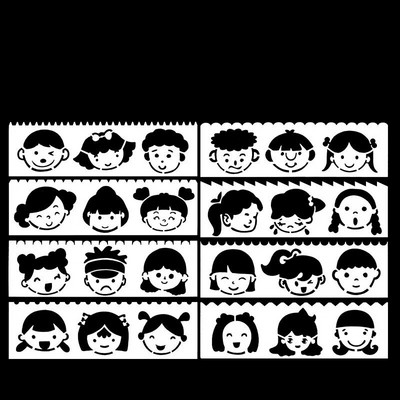 8 tk/pakk DIY kihistusšabloonid maalimine väljalõigete album värvimine reljeefalbumi dekoratiivmall