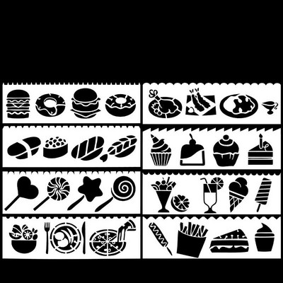 8 tk/pakk DIY kihistusšabloonid maalimine väljalõigete album värvimine reljeefalbumi dekoratiivmall