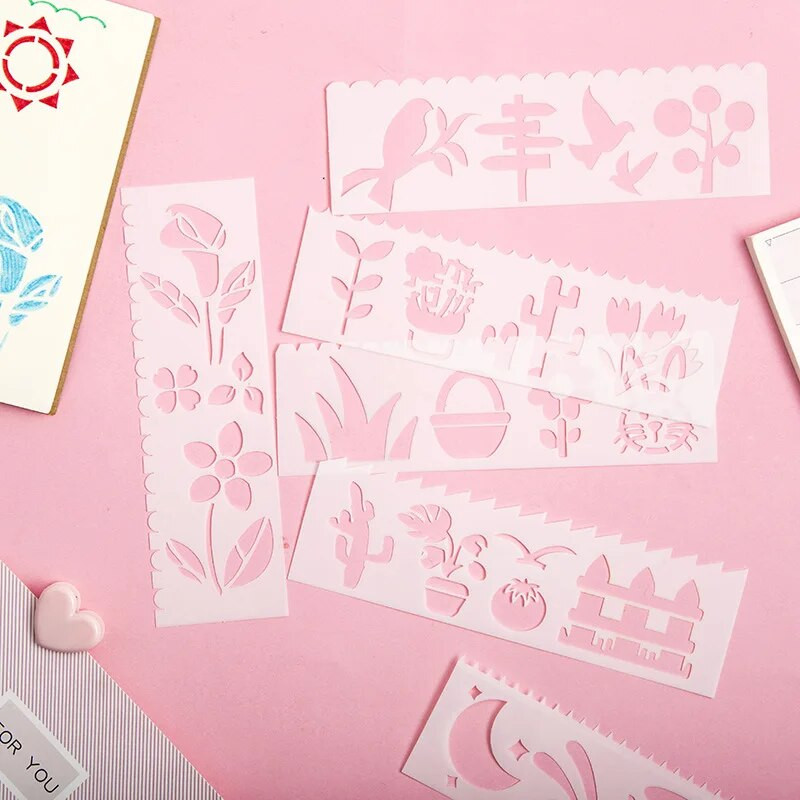 8 tk/pakk DIY kihistusšabloonid maalimine väljalõigete album värvimine reljeefalbumi dekoratiivmall