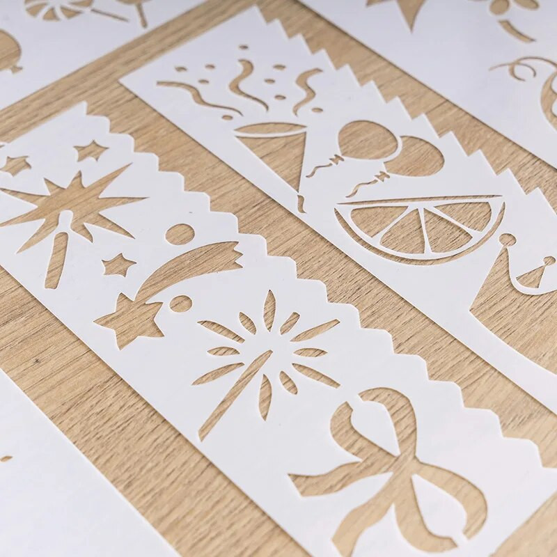 8 tk/pakk DIY kihistusšabloonid maalimine väljalõigete album värvimine reljeefalbumi dekoratiivmall