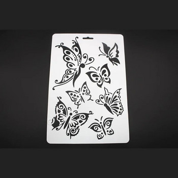 Πρότυπο σχεδίασης για παιδιά Στένσιλ ζώων με λουλούδια πεταλούδας για ζωγραφική DIY Διακόσμηση περιοδικού σημειωματάριου λευκώματος