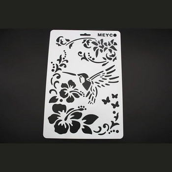 Πρότυπο σχεδίασης για παιδιά Στένσιλ ζώων με λουλούδια πεταλούδας για ζωγραφική DIY Διακόσμηση περιοδικού σημειωματάριου λευκώματος