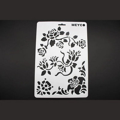 Πρότυπο σχεδίασης για παιδιά Στένσιλ ζώων με λουλούδια πεταλούδας για ζωγραφική DIY Διακόσμηση περιοδικού σημειωματάριου λευκώματος