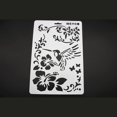 Πρότυπο σχεδίασης για παιδιά Στένσιλ ζώων με λουλούδια πεταλούδας για ζωγραφική DIY Διακόσμηση περιοδικού σημειωματάριου λευκώματος