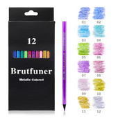 Brutfuner 12/24 Colors Oil Wood Metal Colored Pencils Ακουαρέλα Μολύβι Σκίτσο Σχέδιο Σετ Μολύβι για Ζωγραφική Είδη τέχνης