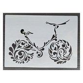 Πρότυπο δημιουργικού ποδηλάτου 21*29 εκατοστών DIY Στένσιλ στρώσεων Ζωγραφική τοίχου Λεύκωμα χρωματισμού Ανάγλυφο άλμπουμ Πρότυπο διακοσμητικής κάρτας