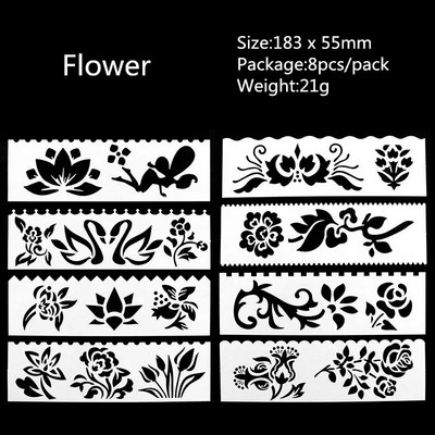 8 tk/pakk Uudne mallijoonlaud Armas multifunktsionaalne õõnesjoonistusjoon lastele, kingituseks õpilastele mõeldud kirjatarbed, koolitarbed