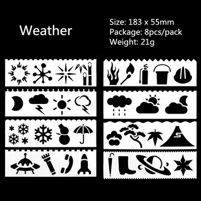 8 tk/pakk Uudne mallijoonlaud Armas multifunktsionaalne õõnesjoonistusjoon lastele, kingituseks õpilastele mõeldud kirjatarbed, koolitarbed