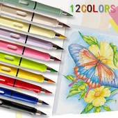 Jauni 12 krāsu māksla, gleznošanas zīmuļi, neierobežots rakstīšanas skaits, mūžīgais zīmulis, izdzēšams krāsains pildspalva bez tintes pildspalva bērniem Kawaii kancelejas preces