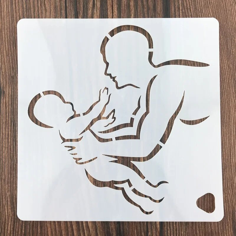 15 cm Motinos dienos piešimo trafaretas „Pasidaryk pats“ Sluoksniavimo trafaretai Sienų tapyba Iškarpų albumo spalvinimas Reljefinis albumas Dekoratyvinis šablonas