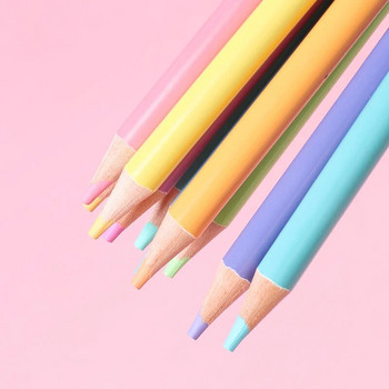 Професионални 12 бр. Macaron с ярки цветни моливи, нетоксични пастелни оцветители, скици, рисунки за деца в училище, подаръци, артикули
