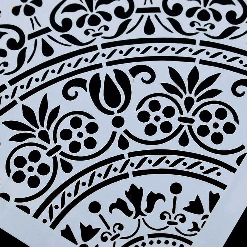 21*29,5 cm ziedu trafareti sienu apgleznošanai. Zīmogu rokdarbi. Pašu albumu dekoratīvā reljefa amatniecības papīra kartīšu veidne