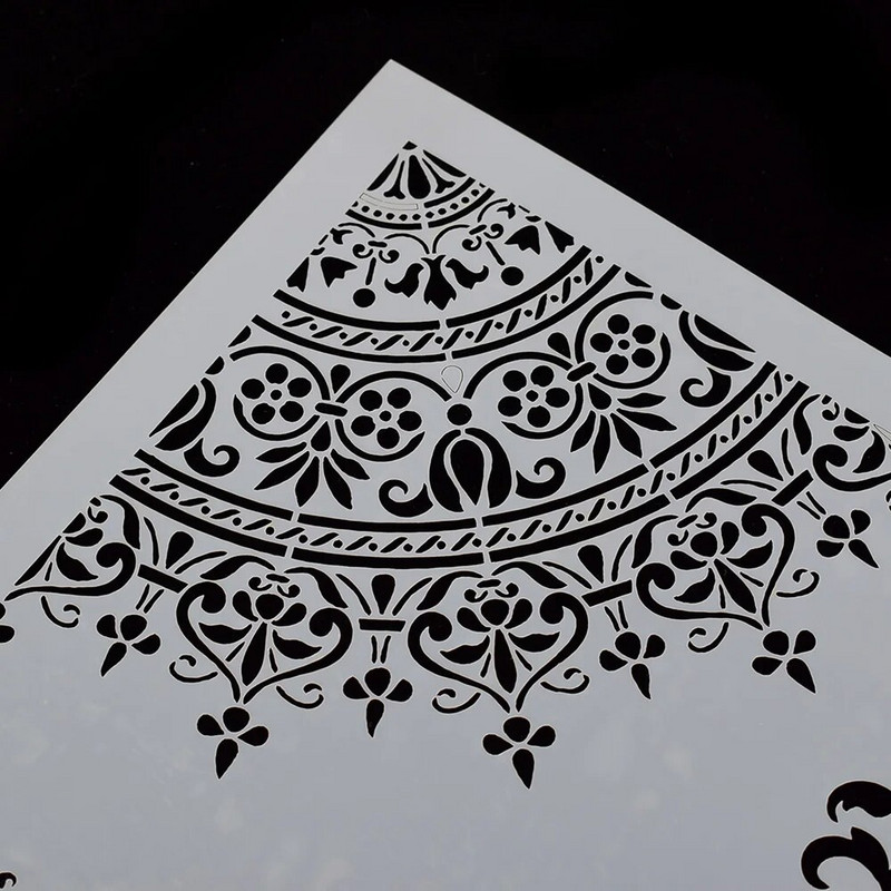 21*29,5 cm ziedu trafareti sienu apgleznošanai. Zīmogu rokdarbi. Pašu albumu dekoratīvā reljefa amatniecības papīra kartīšu veidne