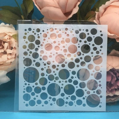 13 cm 5 collu aplis, melns caurums, DIY slāņu trafareti sienu gleznojumi albumu krāsošanai ar reljefu albumu dekoratīvā papīra kartes veidne