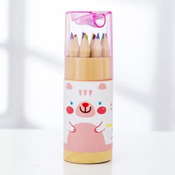 12 τμχ/Κουτί Cute Mini Color Pencils Creative Stationery Cute Bear Pencils for School Colored Pencils Σχολικά είδη