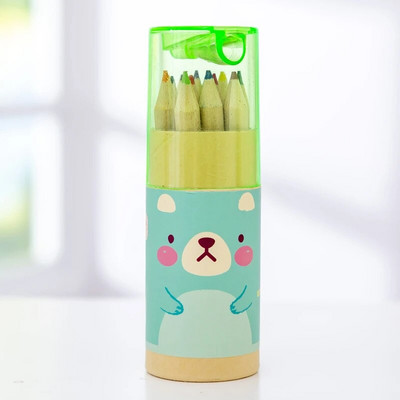 12tk/karp Armsad minivärvipliiatsid Loomingulised kirjatarbed Armsad karupliiatsid kooli värvilised pliiatsid Koolitarbed