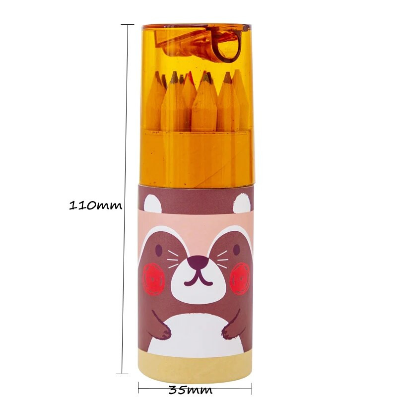 12tk/karp Armsad minivärvipliiatsid Loomingulised kirjatarbed Armsad karupliiatsid kooli värvilised pliiatsid Koolitarbed