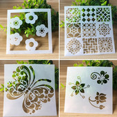 Ziedi tauriņš izgriezuma gleznas veidne albums žurnāls dienasgrāmata rasējums trafarets dekoratīvs gravējums veidne 13*13cm