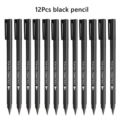 12 värvilise pliiatsi komplekt, igavene piiramatu pliiats lastele lõpmatu pliiats joonistus maalimine kirjatarbed Kawaii värvipliiatsid värvipliiatsid