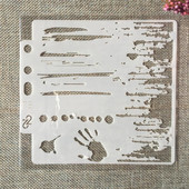 5,1 collas roku tintes druka DIY slāņošanas trafareti gleznošana albuma krāsošana ar reljefu albumu dekoratīvās kartītes veidne