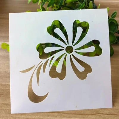Trafaretas sienoms Amatai Įvairios gėlės Tapyba Scrapbooking Antspaudavimas Trafaretas Bullet Journ Reljefinis popierinis kortelės gėlių šablonas