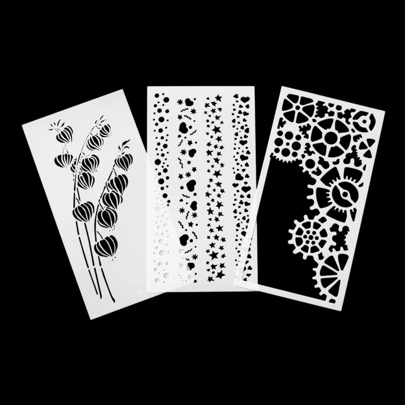 DIY slāņošanas trafareti sienu gleznošana albums Krāsošana reljefs albums dekoratīvās veidnes žurnāla plānotājs atkārtoti lietojams trafarets