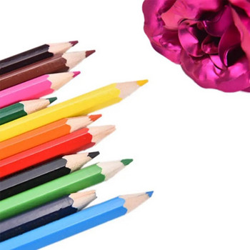 12 χρωματιστά μολύβια από φυσικό ξύλο Μολύβια σχεδίασης για μαθητές μαθητές Σχολικό γραφείο Καλλιτέχνης ζωγραφική Σκίτσο Έγχρωμο μολύβι