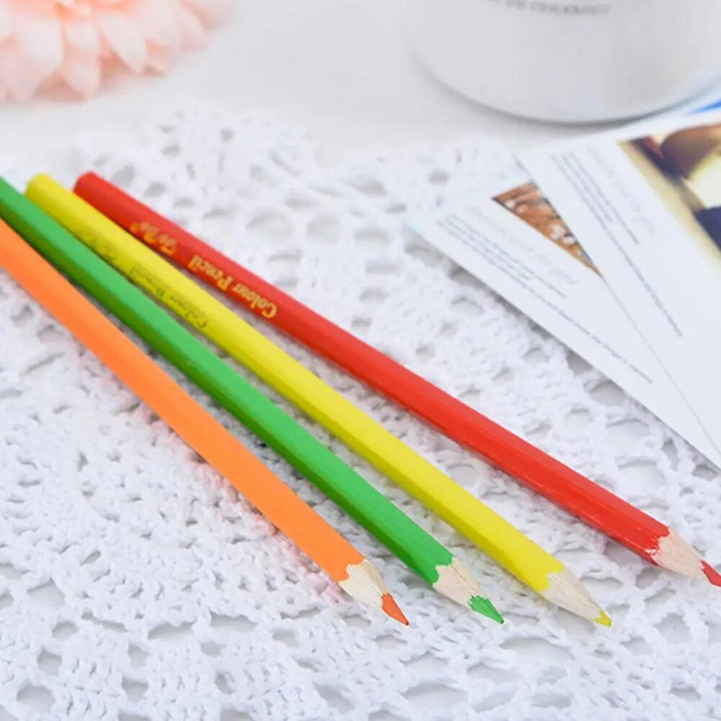 12 krāsu dabīgā koka krāsainie zīmuļi zīmēšanas zīmuļi studentiem bērniem skolas biroja mākslinieka gleznošana skice krāsu zīmulis