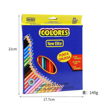 36PCS Цветни химикалки Комплект моливи Професионално рисуване Art Sketch Painting Crayon за детски училищни канцеларски материали на едро