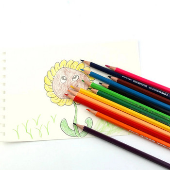 MOTARRO 12 бр. Комплект цветни моливи, акварелни моливи, моливи за рисуване, канцеларски материали за писане в училище, рисуване, скициране, художествени принадлежности