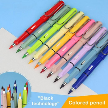 Сменяем 12-цветен технологичен писец за молив без мастило HB Молив Аксесоари за писане Художествена скица Канцеларски материали Kawaii Училищни пособия