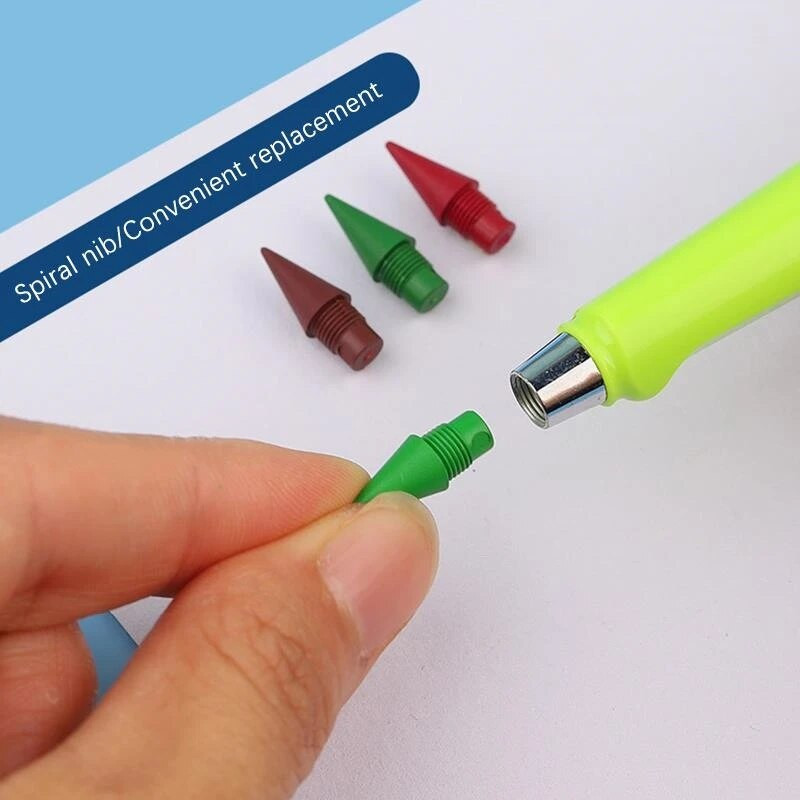 Αντικαταστάσιμη Τεχνολογία 12 χρωμάτων Μύτη μολυβιού χωρίς μελάνι Αξεσουάρ γραφής μολυβιού HB Σκίτσο τέχνης Σχολικά είδη Kawaii