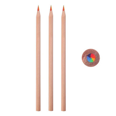 1-12 gab Creative 7 krāsu varavīksnes zīmuļi Mākslas piederumi zīmēšanai, krāsošanai, skicēšanai, stacionāri daudzkrāsaini koka zīmuļi