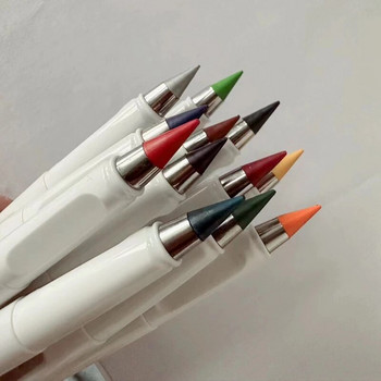 12 бр./компл. цветен вечен молив, който може да се изтрие, магия, замяна на главата, екологично чиста студентска картина, детски подарък, рисунка, различни цветове