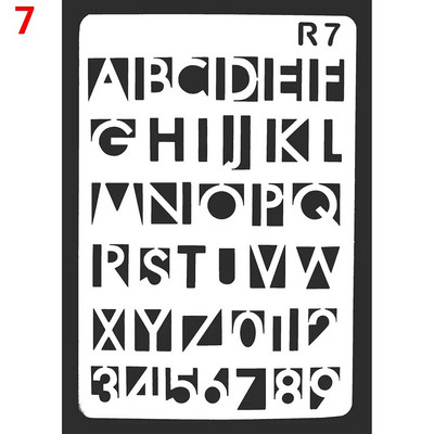 Nauji Tuščiaviduriai Sluoksniavimo Trafaretai Sienų Tapyba Scrapbooking Štampavimas Reljefinis Albumo Dekoras Raidė Abėcėlė Šablonas Maskavimo Purškiklis