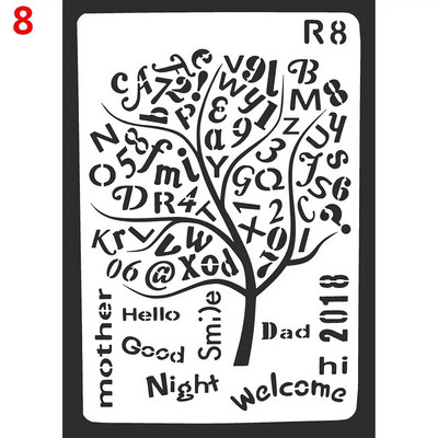 Nauji Tuščiaviduriai Sluoksniavimo Trafaretai Sienų Tapyba Scrapbooking Štampavimas Reljefinis Albumo Dekoras Raidė Abėcėlė Šablonas Maskavimo Purškiklis