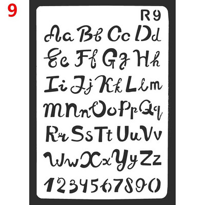 Nauji Tuščiaviduriai Sluoksniavimo Trafaretai Sienų Tapyba Scrapbooking Štampavimas Reljefinis Albumo Dekoras Raidė Abėcėlė Šablonas Maskavimo Purškiklis